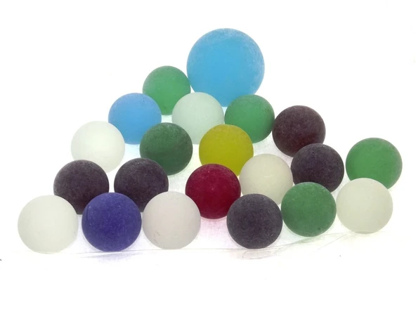 Renkli Buzlu Cam Misket - Resim 2