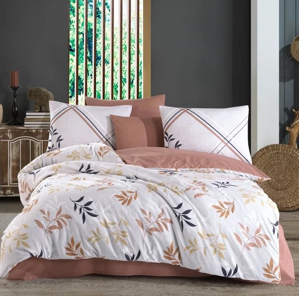 Hobby Çift Kişilik Ranforce Nevresim Takımı Belen Kahve - Resim 2