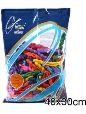 Gemar Sosis Balon Karışık Renk 100"lü ürün görseli 1