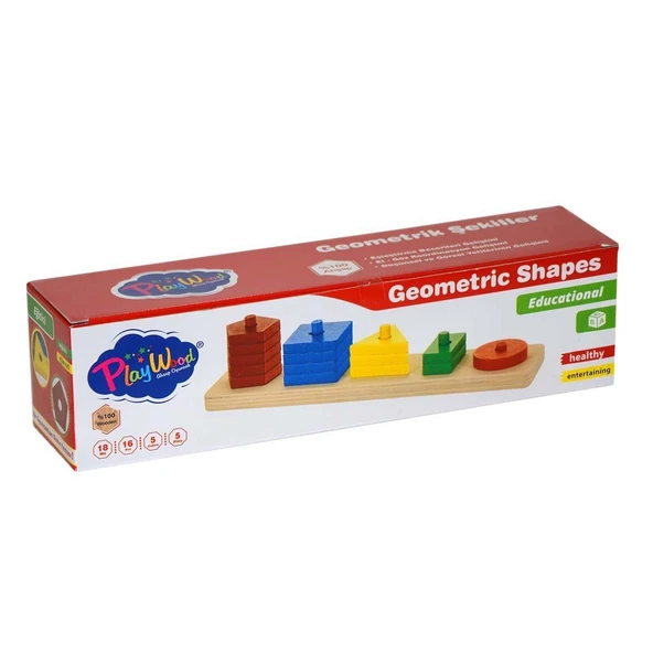 Kutulu Ahşap Geometrik Şekiller - Resim 2