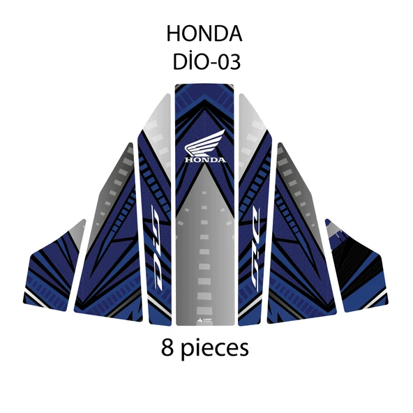 Honda Dio ile Uyumlu Renkli Tank Pad GC22-3 ürün görseli