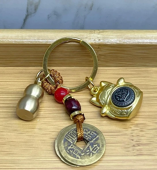 Metal Şans Ve Bereket Kedisi Anahtarlık Alk4456 ürün görseli