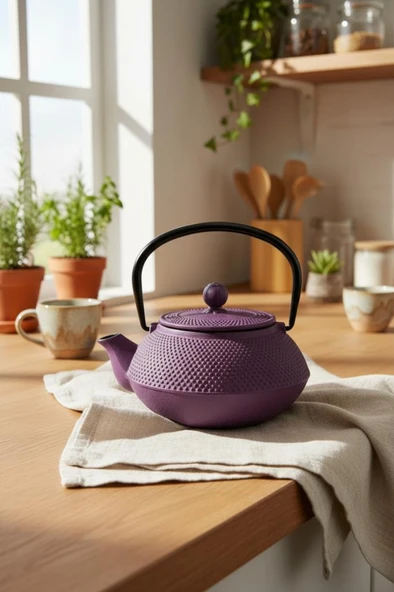 Bambum Linden - Sümbül Döküm Demlik 750 Ml Mor ürün görseli