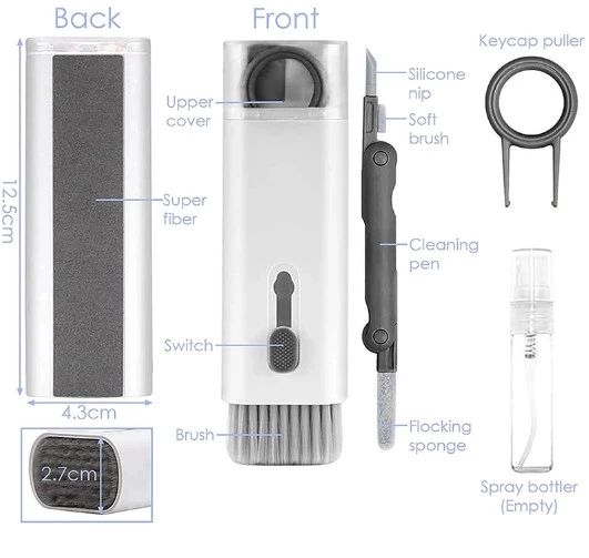 Çok Fonksiyonlu 7 Parça Airpods Klavye Ekran Kulaklık Temizleme Kiti (5365) - Resim 5