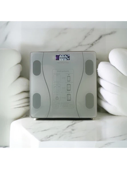 Techfit MD 1075 Medical Yağ Ölçer Fonksiyonlu Techfit Akıllı Bluetooth Tartı Baskül Vücut Analizi - Beyaz - Resim 2