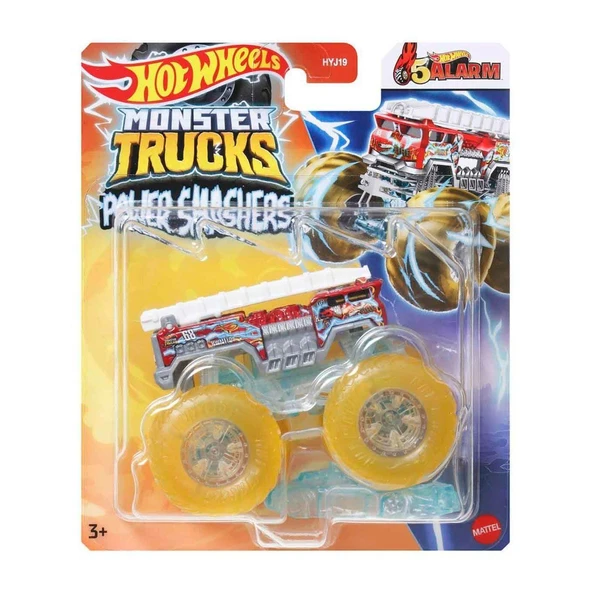 HYJ19 Hot Wheels Monster Trucks Power Smashers 1:64 Arabalar - Resim 5