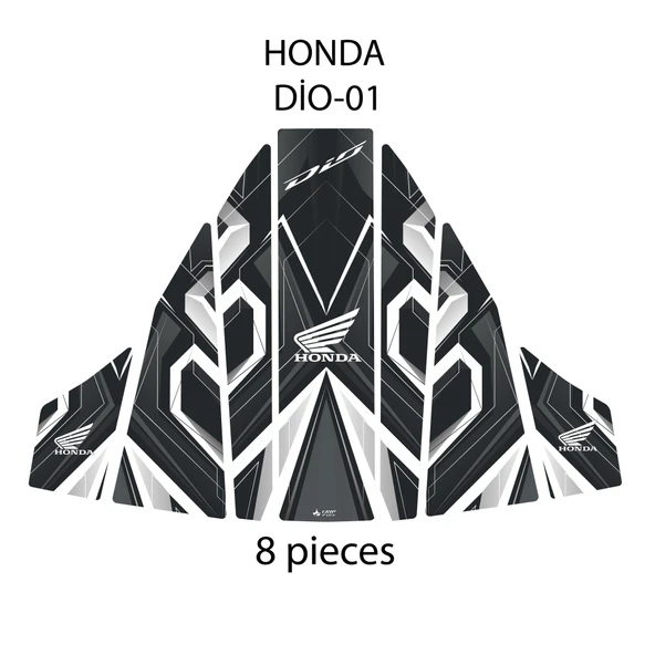 Honda Dio ile Uyumlu Renkli Tank Pad GC22-1 ürün görseli