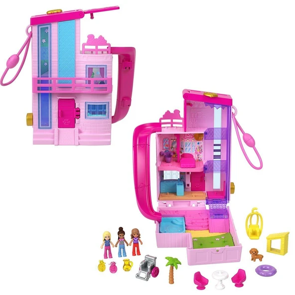 HWP11 Polly Pocket Barbienin Evi Temalı Mikro Oyun Seti ürün görseli