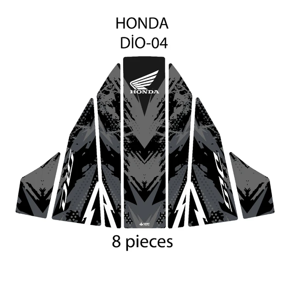 Honda Dio ile Uyumlu Renkli Tank Pad GC22-4 - Resim 2
