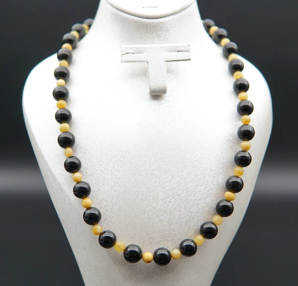 Oltu Taşı ve Kehribar Kadın Kolye sk000137 - Resim 2