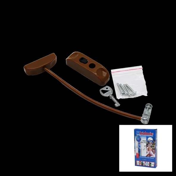 KAHVERENGİ HALATLI ANAHTARLI EMNYET KİLİT (5365) ürün görseli