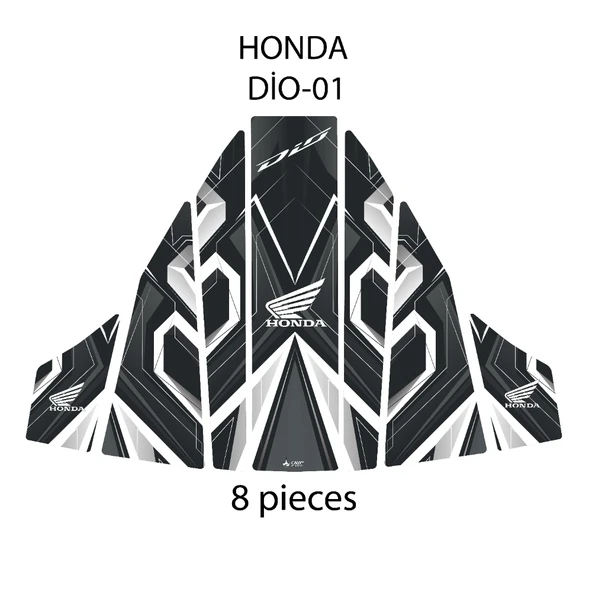 Honda Dio ile Uyumlu Renkli Tank Pad GC22-1 - Resim 2