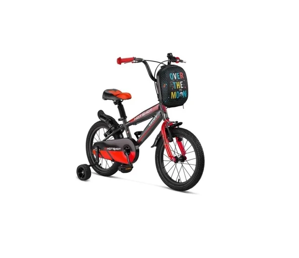 ÜMİT 1610 HOTSHOT-CANTA-V ERKEK ÇOCUK BİSİKLETİ 16 JANT ANTRASİT KIRMIZI ürün görseli