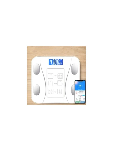 Techfit MD 1075 Medical Yağ Ölçer Fonksiyonlu Techfit Akıllı Bluetooth Tartı Baskül Vücut Analizi - Beyaz - Resim 3