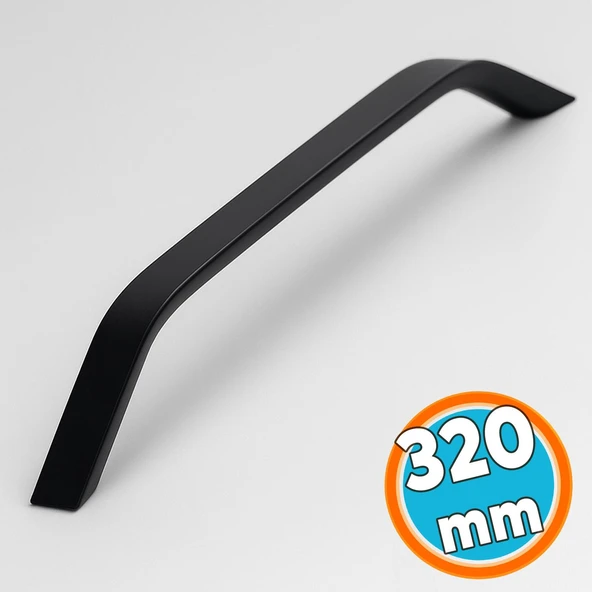 Metal Kulp Çekmece Dolap Kolu Mobilya Mutfak Dolabı Kapak Kulpları Kulpu 320 mm Siyah ürün görseli