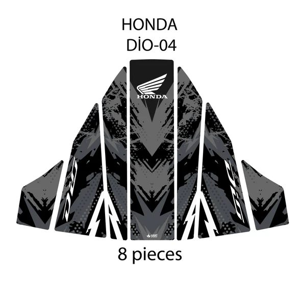 Honda Dio ile Uyumlu Renkli Tank Pad GC22-4 ürün görseli