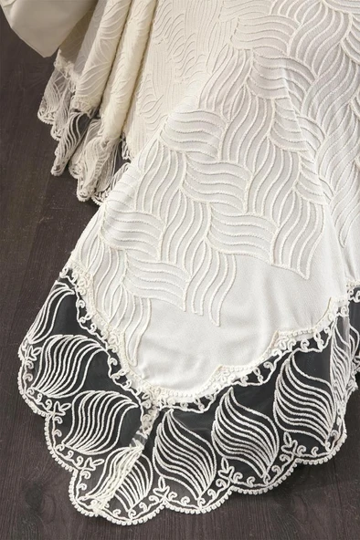 Çeyiz Diyarı Anka 10 Parça Battaniyeli Çeyiz Seti Krem - Resim 2