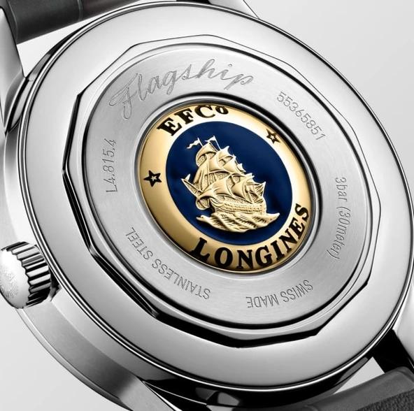 LONGINES FLAGSHIP HERITAGE MOONPHASE L4.815.4.52.2 ERKEK KOL SAATİ L48154522 - Resim 3