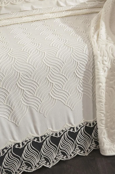 Çeyiz Diyarı Anka 10 Parça Battaniyeli Çeyiz Seti Krem - Resim 3