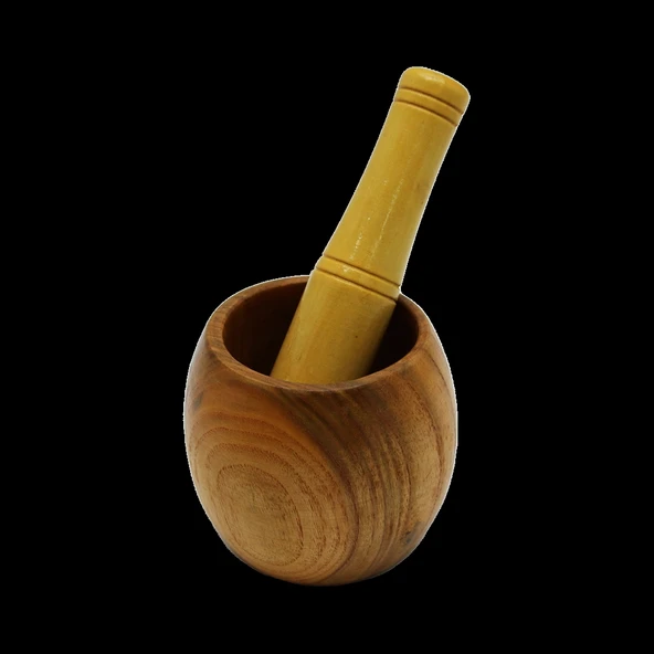 AHŞAP BAMBU HAVAN SARIMSAK DÖVECEK ÇAP: 8CM--DERİNLİK:5.5CM--YÜKSEKLİK:9.5CM (5365) ürün görseli