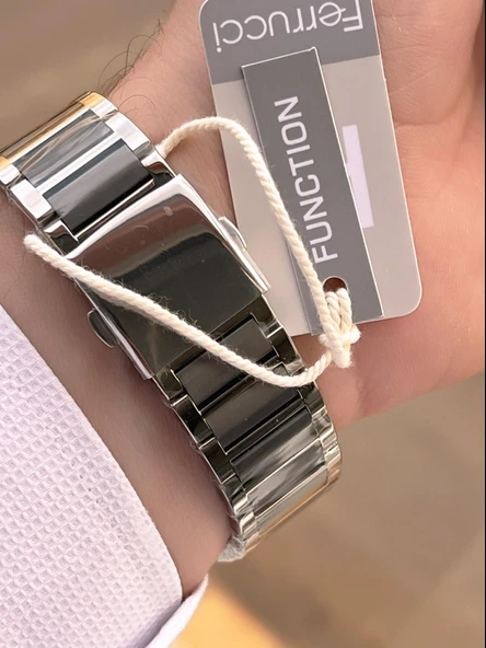 Ferrucci 2 Yıl Garantili Çelik Kordon İç Kadran Özellikleri Aktif 3 Atm Erkek Kol Saati EF.03517.5 - Resim 5