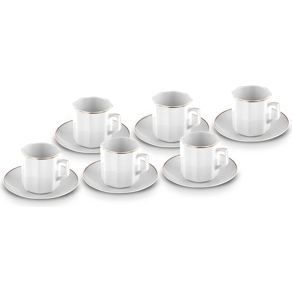 KARACA VEZİR 6 KİŞİLİK FİNCAN TAKIMI 80ML - Resim 5