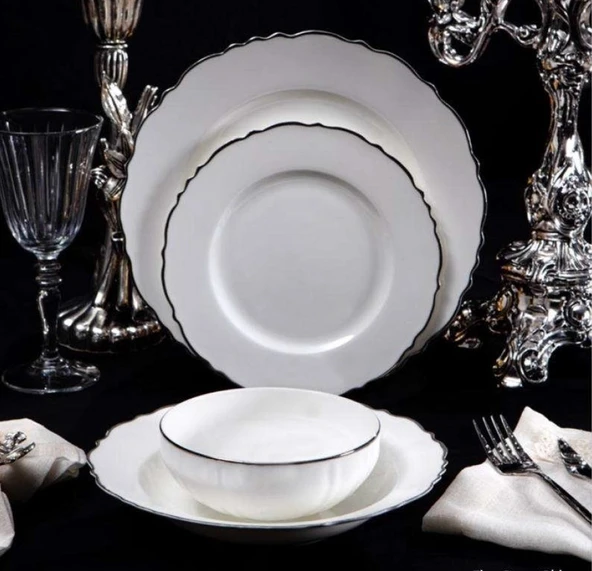 Massimo Victoria Platin 24 Parça Yemek Takımı ürün görseli 1