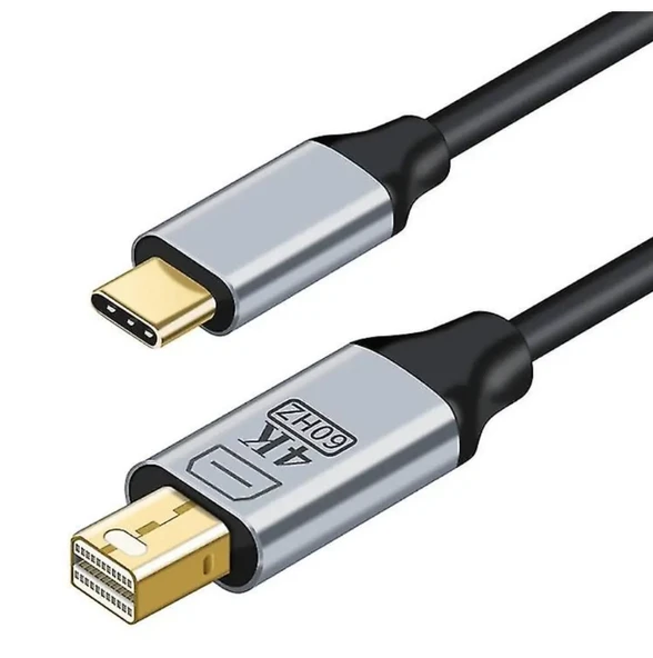 ZR126 Siyah Type-C Mini Dp Çevirici Kablo 1,8 M ürün görseli