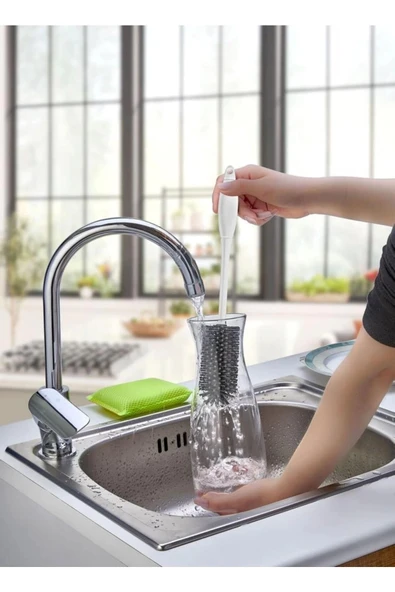 Silikon Şişe Biberon Konserve Kavanoz Matara Temizleme Fırçası Çok Amaçlı Temizleme Fırçası Bpa Free (5365) ürün görseli