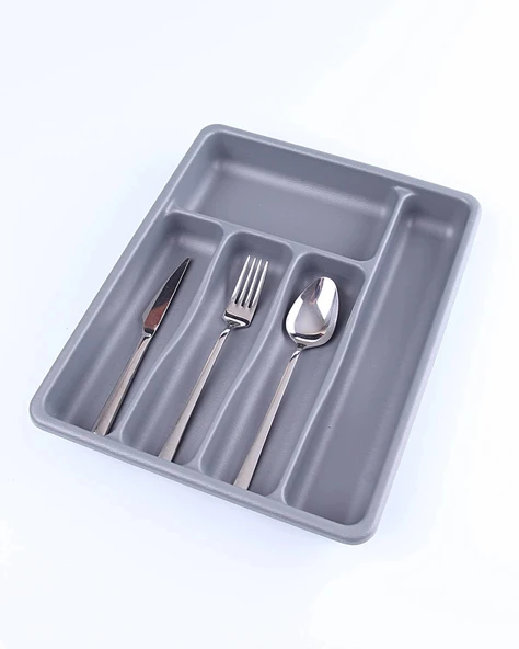 GRİ - 5 BÖLMELİ ÇEKMECE İÇİ KAŞIKLIK 36x29x5cm (5365) ürün görseli
