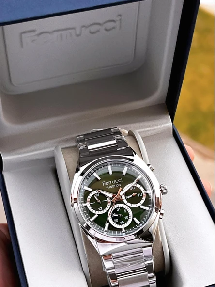 Ferrucci 2 Yıl Garantili Çelik Kordon İç Kadran Özellikleri Aktif 3 Atm Erkek Kol Saati EF.03517.4 - Resim 6