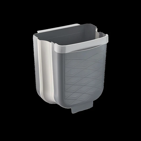 GRİ KATLANABİLİR MUTFAK ÇÖP KOVASI 6LT (5365) ürün görseli