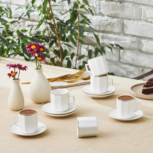 KARACA VEZİR 6 KİŞİLİK FİNCAN TAKIMI 80ML ürün görseli