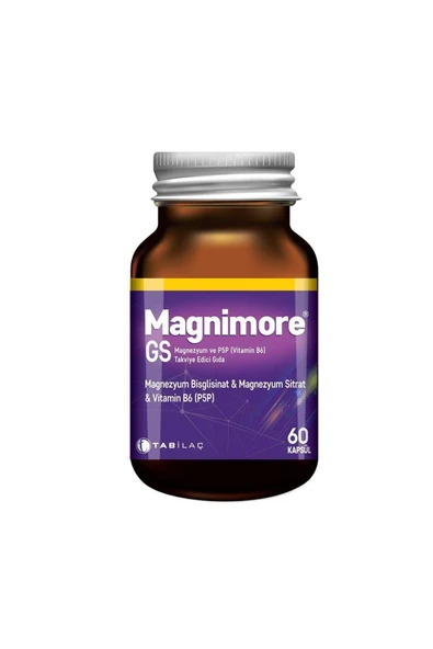 Magnimore Gs Magnezyum Ve P5p Vitamin B6 60 Kapsül ürün görseli