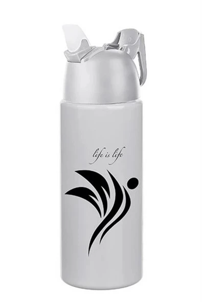 Kilitlenebilen Matara Güvenlikli Suluk Sporcu Matarası Spor Su Şişesi İçecek Şişesi 700ml (5365) - Resim 3