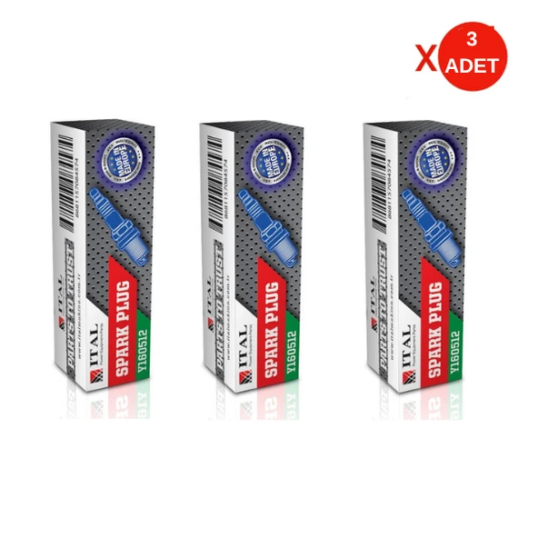 Ital Rezistanslı Kesim Motoru Bujisi 3 Adet Set – Universal Uyumlu ürün görseli