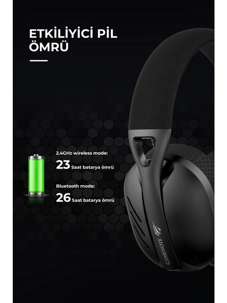 Havit Gamenote Fuxi-H3 Siyah 7.1 USB Kablolu/Kablosuz Kulak Üstü Oyuncu Kulaklığı - Resim 4