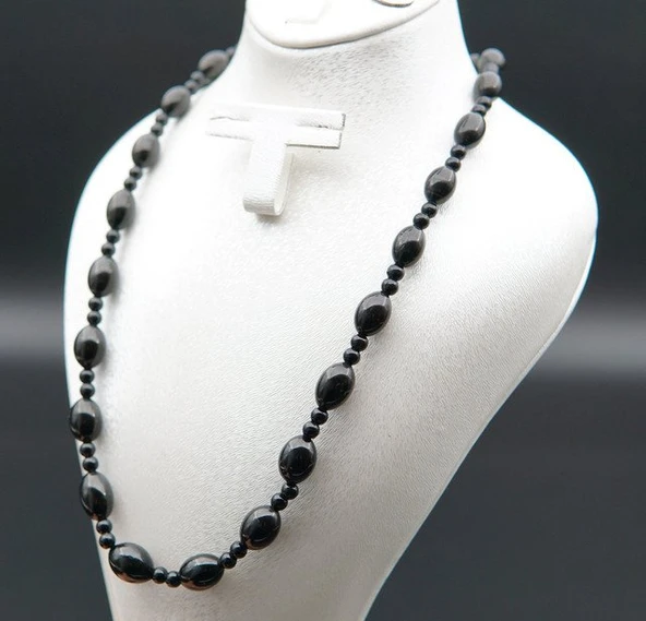 Oltu Taşı ve Akik Taşı Kadın Kolye sk000138 - Resim 3