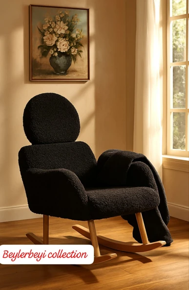 Sallanan koltuk başı ayarlanabilir siyah renk ürün görseli