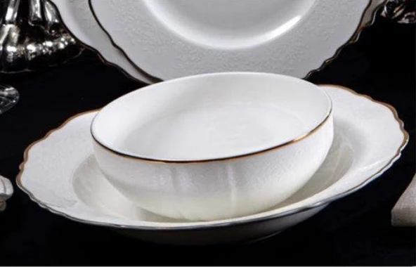 Massimo Victoria Relief Gold 24 Parça Yemek Takımı - Resim 2