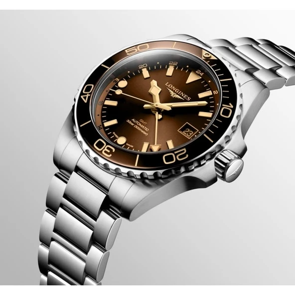 LONGINES HYDROCONQUEST GMT L37904666 - L3.790.4.66.6 ERKEK KOL SAATİ - Resim 3