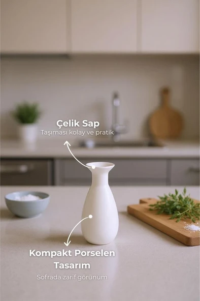 Bambum Tiago - Bambu Standlı Yağlık Sirkelik Tuzluk Ve Biberlik - Resim 4