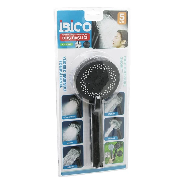 5 MOD YUVARLAK=8.7CM DUŞ BAŞLIK KADEMELİ VAKUMLU SİYAH GÖVDE - SİYAH ZEMİN - BEYAZ-SYH İĞNE SAP:14CM (5365) ürün görseli