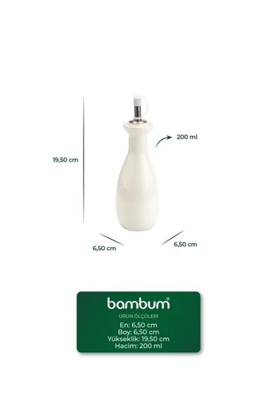 Bambum Tiago - Bambu Standlı Yağlık Sirkelik Tuzluk Ve Biberlik - Resim 6
