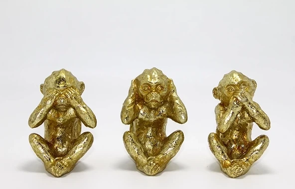 Polyester 3 Maymun  019-803 ürün görseli 1