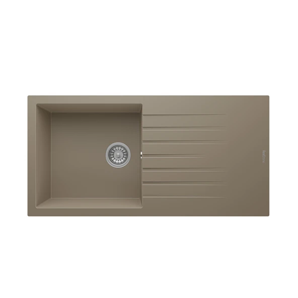 RealStone P015 Laodikya 100 XL Tezgah Üstü Cappucino Granit Eviye - Resim 2