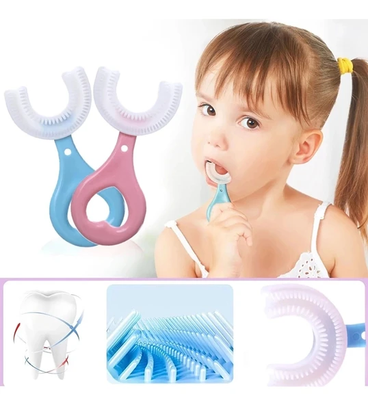 U Tipi Bebek Ağız Bakım ve Diş Fırçası (5365) - Resim 4