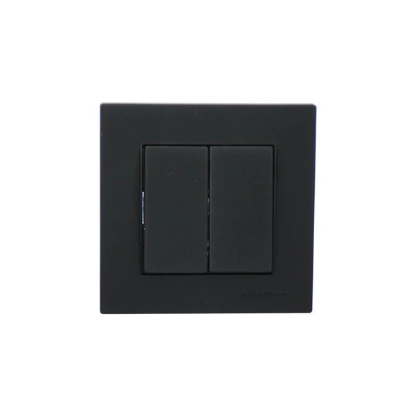 MUTLUSAN RİTA-2220 402 0284 POŞETLİ SİYAH - KOMÜTATÖR - 2Lİ ANAHTAR PRİZ VİDALI - ÇERÇEVELİ (5365) ürün görseli