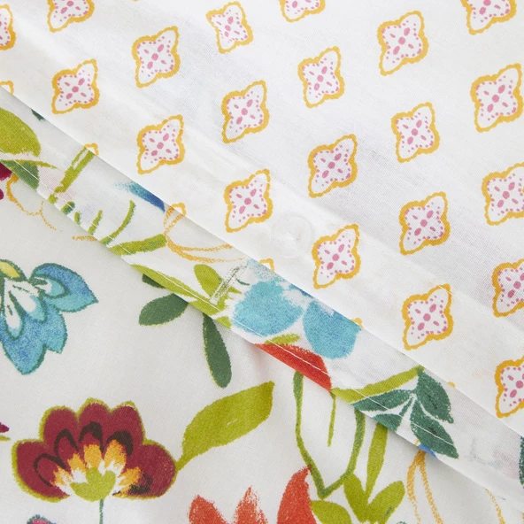 KARACA HOME PARLİN ÇİFT KİŞİLİK NEVRESİM TAKIMI FUŞYA - Resim 5