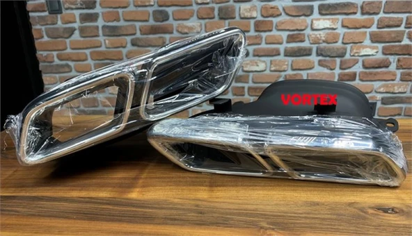 Mercedes Arka Egzoz Ucu Set C63 Gumus Renk W205 14> - Vortex V2205474 ürün görseli